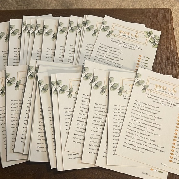 Guess Who Mommy or Daddy Baby Shower Game - Picture 3 of 3